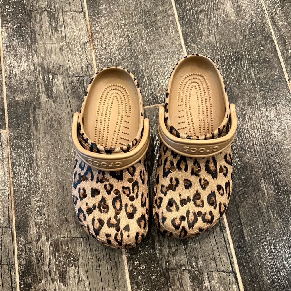 Brand New Cheetah Crocs
